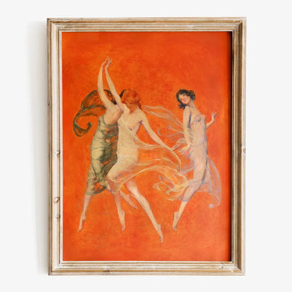 Warren B. Davis - Estampe "La danse des trois muses", estampe d'art de qualité musée