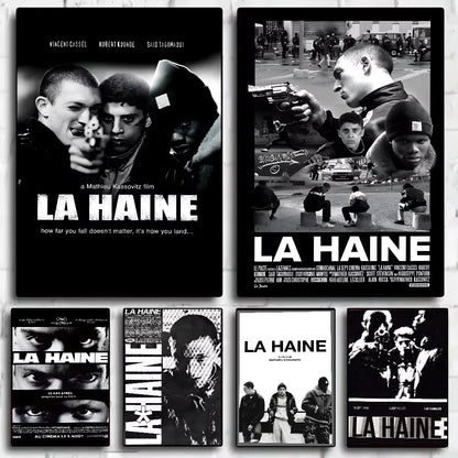 La Haine 1995 Movies Poster HD canvas painting home living room bedroom bar aesthetic decoration