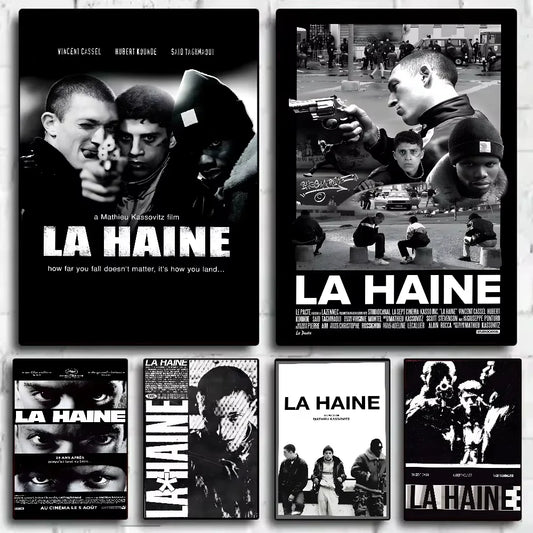 La Haine 1995 Movies Poster HD canvas painting home living room bedroom bar aesthetic decoration