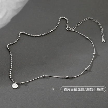 925 Sterling Silver Lucky Pendant Choker Necklace for Women | Trendy Aesthetic Jewelry