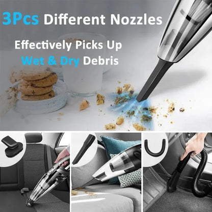 Wireless Handheld Vacuum Cleaner – Powerful Cyclone Suction for Car & Home Pet Hair