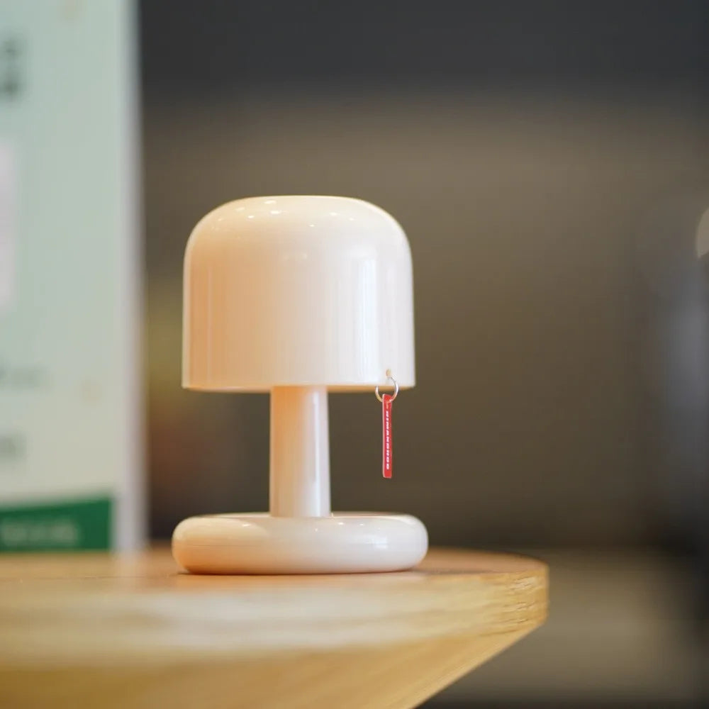 Sunset Night Lamp Mushroom LED Rechargeable Mini Desktop Light for Home Bedroom Decor