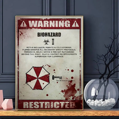 R-RESIDENT Game E-EVILs Poster HD Art Sticky Wall Waterproof Home Living Room Bar Decoration