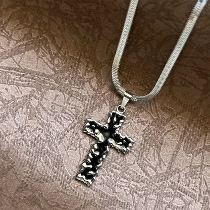 Christian Cross Necklace for Men Women | Stainless Steel Religious Pendant Jewelry