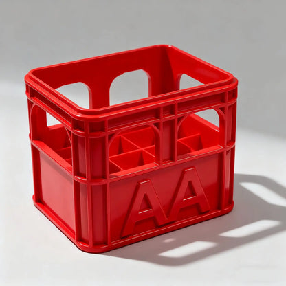 3D Printed Beer Crate Style Stackable Battery Storage Box | AA AAA 18650 21700 9V Organizer