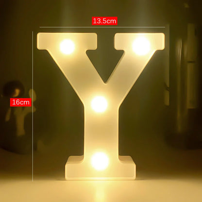 Creative Luminous Letter Night Light | Battery-Powered LED Decor for Parties