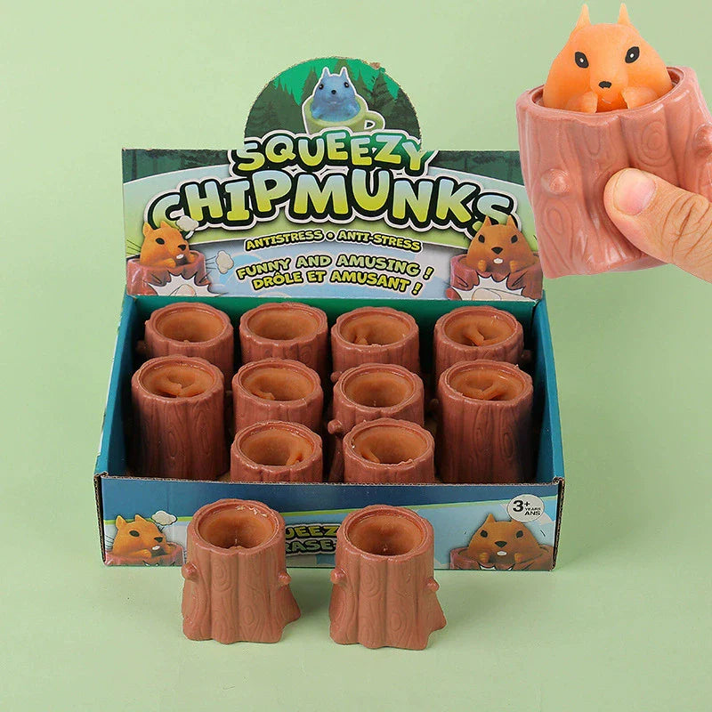 Funny Pop-Up Slow Rebound Squishy Cheese Mouse Cup | Stress Relief Desk Toy