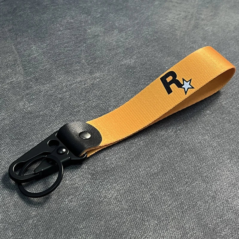 Nylon Key Strap Embroidery Lanyard | JDM Racing Car Keychain