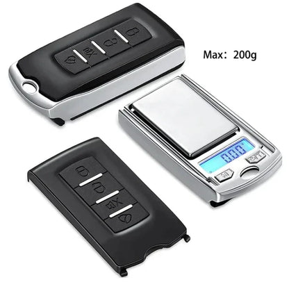 Mini Digital Pocket Scale with LCD Display | 0.01g Precision Car Key Shape