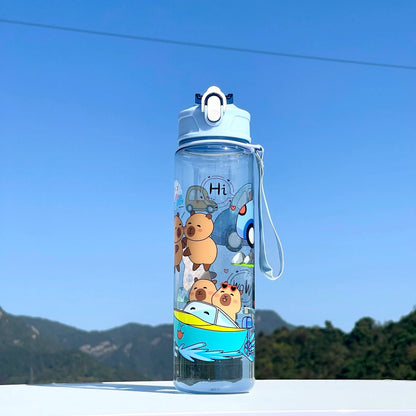 Kapibala Straw Cup 800ml | Large Capacity Portable Water Bottle for Sports and Outdoor