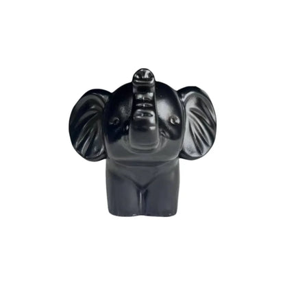 Nordic Style Black and White Golden Elephant Figurine, Auspicious Meaning Home Decoration Item, Stylish and Exquisite Decoration for Living Room and Study, Conveying a Warm Atmosphere