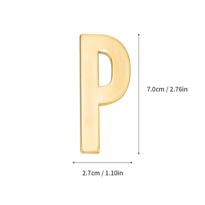 1 pièce en métal auto-adhésive Numéro de maison, lettres de l'alphabet anglais pour plaque de porte d'appartement, autocollants de numéro de boîte aux lettres de table 7*3cm