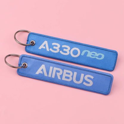 Airline Embroidery Key Fob | Stylish Keychain for Bags and Backpacks