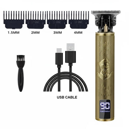 Professional Hair Clipper Beard Trimmer USB Rechargeable Barber Shaver