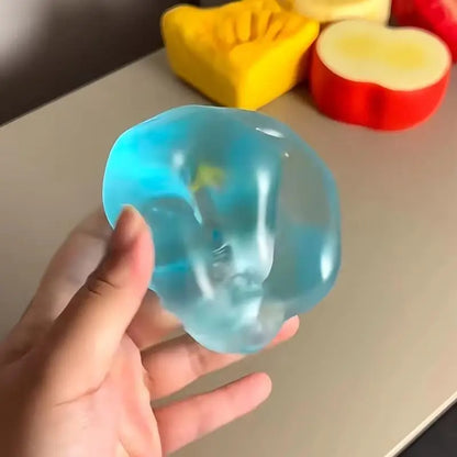 Transparent Blue Stress Relief Toy | Slow Rebound Sensory Fidget