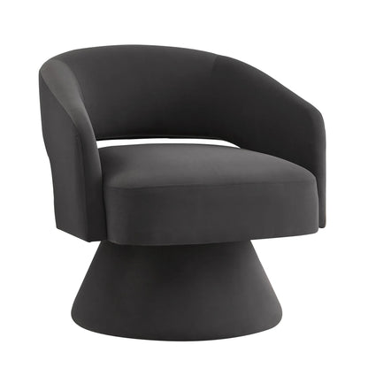 360° Comfort Swivel Upholstered Velvet Round Accent Armchair