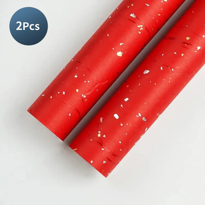 23.6 Floral Wrapping Paper Set | DIY Bouquet Wrap with Gold and Silver Accents
