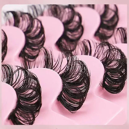 10Pairs 3D Mink Lashes Russian Strip Lash | Dramatic False Eyelashes for Full Volume Look