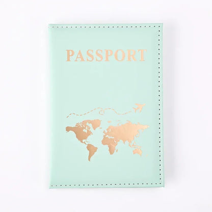 World Map Passport Cover | PU Leather Travel Wallet