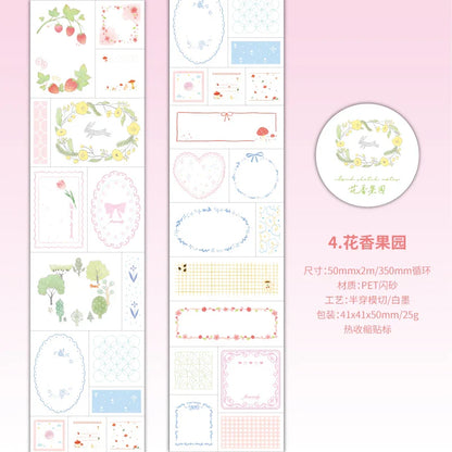 Cute Masking Tape Stickers for Junk Journal | 5x200cm Decorative Craft Tape Roll