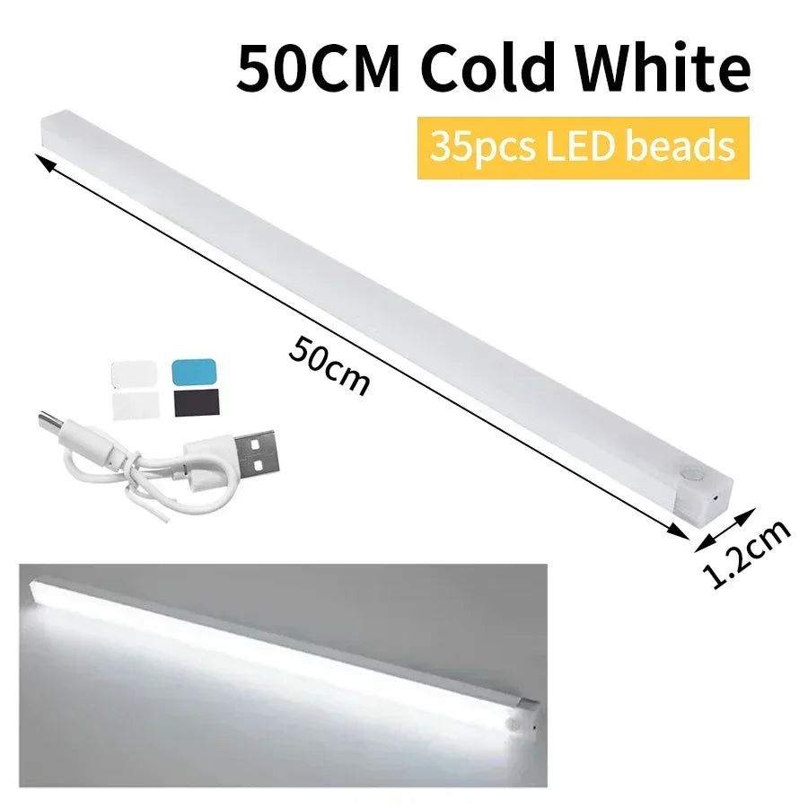 Rechargeable Motion Sensor Night Light | LED Auto-Sensing Lamp for Bedroom, Corridor, Closet