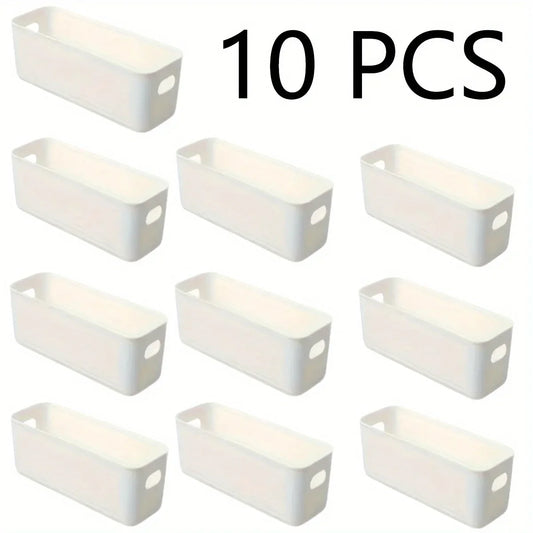 ¡Juego de cajas de almacenamiento multifuncionales de 2/5/10 unidades! Almacenamiento rápido para ropa interior y artículos. Resistente y duradero, ideal para la organización del hogar.