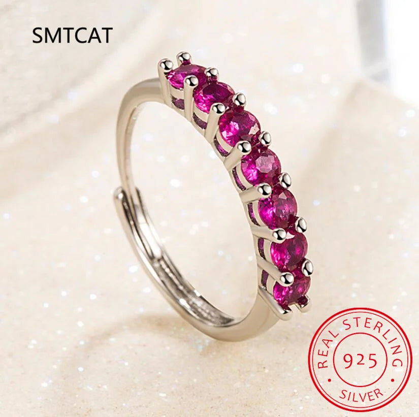 White Gold D Color Moissanite Ring for Women | 925 Silver Wedding Band