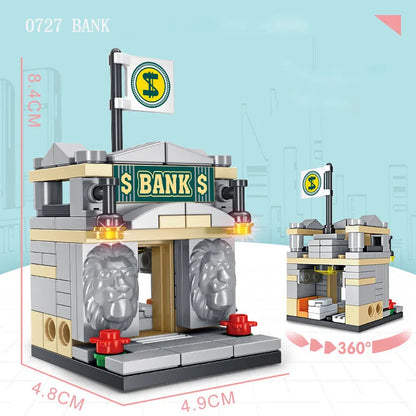 Stackable Building Blocks Toy 8 Pieces | City Street View Set for Kids