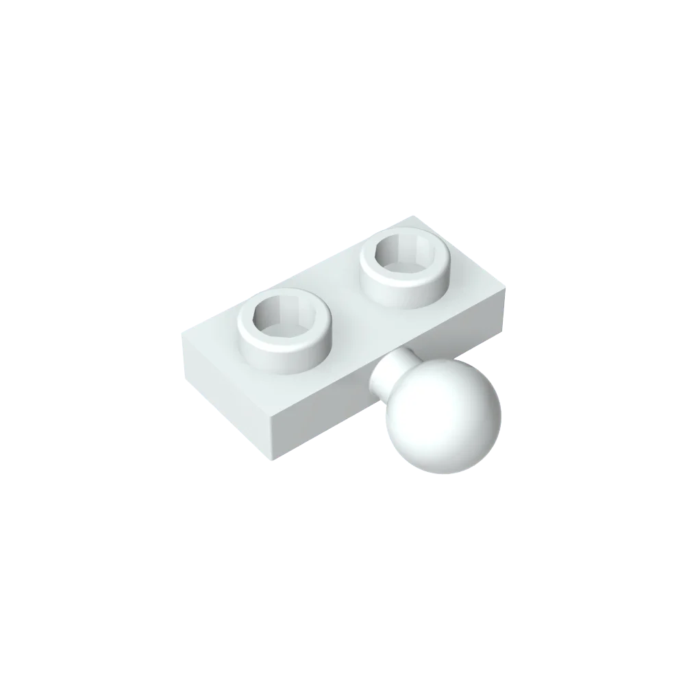 Plate, Modified 1 x 2 with Tow Ball on Side | Gobricks Building Block