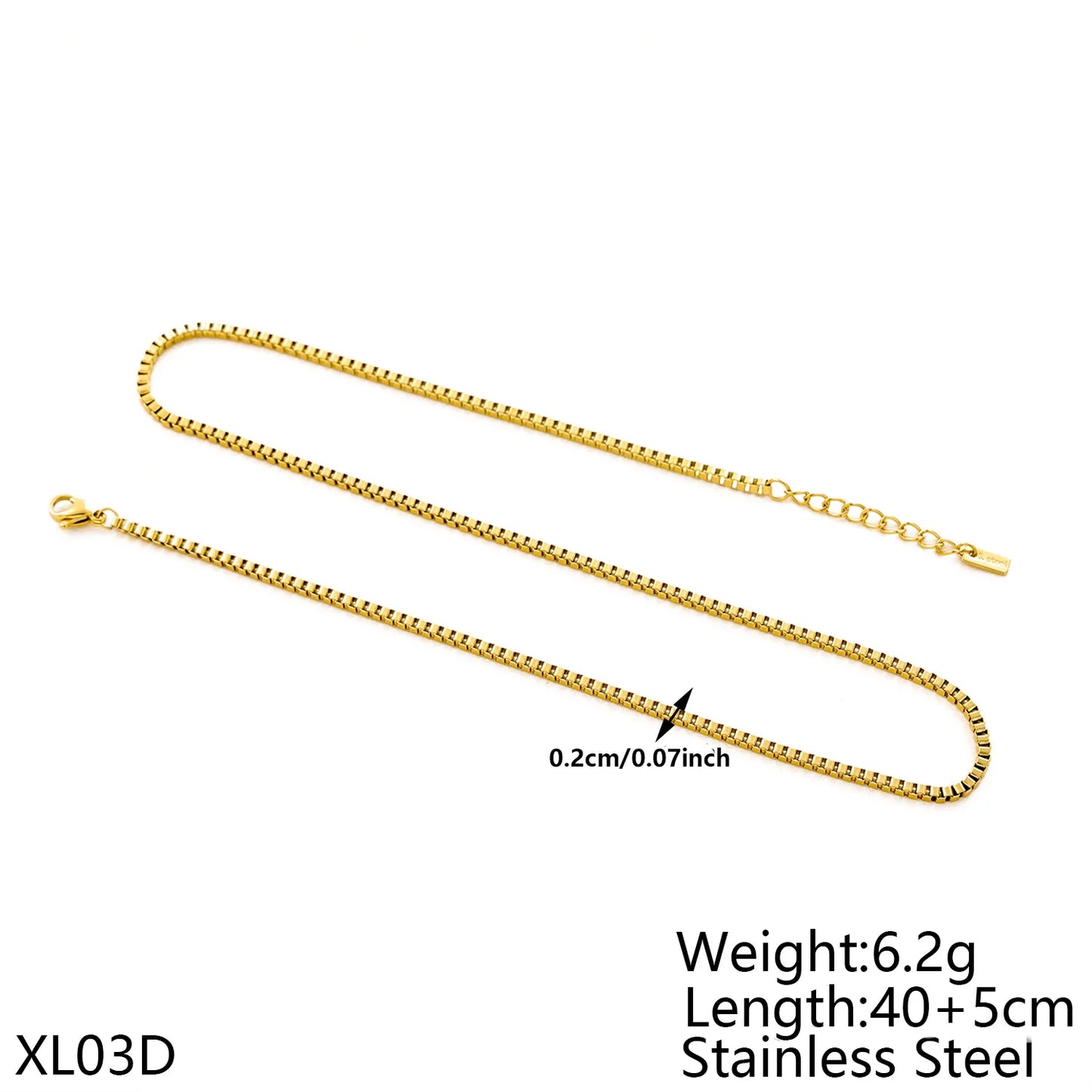 Dainty Gold Layered Bead Chain Necklace | Stainless Steel Star Pendant Jewelry