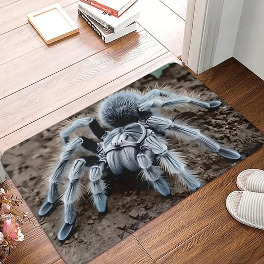 Tapis de sol imprimé plat 3D motif araignée, doux, confortable et facile à nettoyer, pour salon, chambre, paillasson de bienvenue