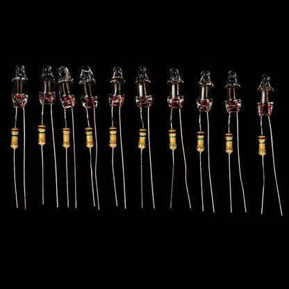 Neon Indicator Light Bulbs with Resistor | 220V Red Blue Green 4x10mm 5x13mm