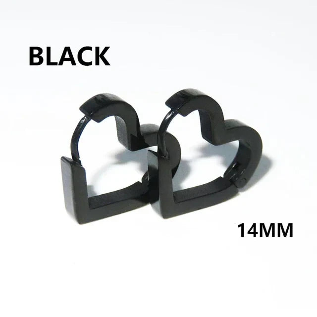 Geometric Hoop Earrings for Men and Women | Stainless Steel Punk Studs