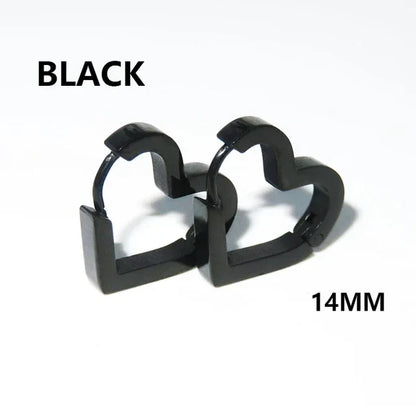 Geometric Hoop Earrings for Men and Women | Stainless Steel Punk Studs