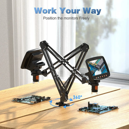 Adjustable Microscope Arm Stand Metal Bracket Coin Microscope Mount