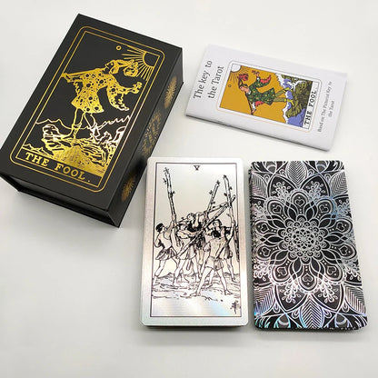 Nouveau Tarot Rider Waite en plastique, dorure à chaud, cartes de divination exquises pour jeu de société, pour collection.