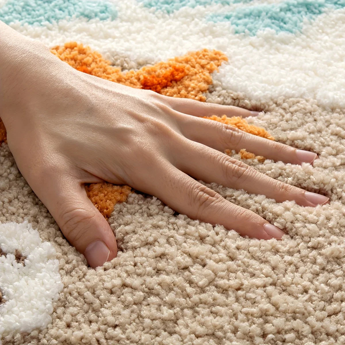 VIKAMA Tapis de plage d'été, tapis de salle de bain absorbant, tapis de pied de baignoire, facile à nettoyer, tapis de salle de bain imperméable, décoration