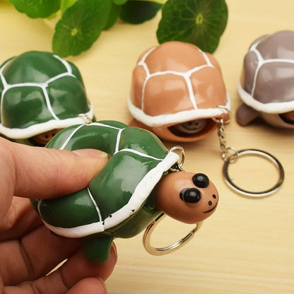 Tortoise Squeeze Fidget Toy | Stress Relief Keychain for ADHD
