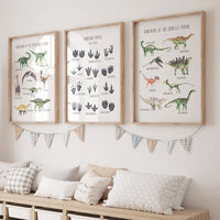 Modern Abstract  Animal Atlas Prints Dinosaur Illustration Canvas Painting Poster For Living Room Play Room Kids Room Home Decor