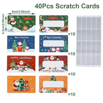 Christmas Scratch Cards Merry Christmas Decorations for Home 2025 Navidad Natal DIY Surprise Gifts Xmas Ornament New Year 2026