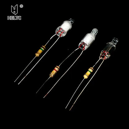 Neon Indicator Light Bulbs with Resistor | 220V Red Blue Green 4x10mm 5x13mm
