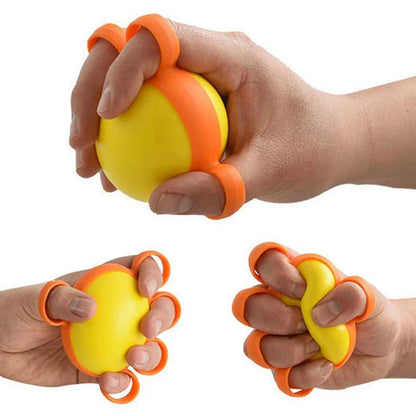 Pelota de terapia de mano | Entrenador de fuerza de agarre para ejercicios de dedos para rehabilitación, artritis, personas mayores, alivio del estrés y recuperación muscular