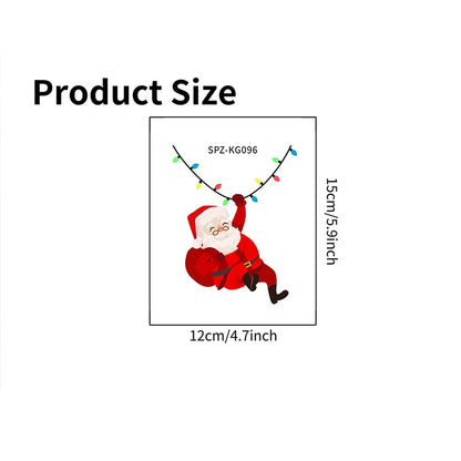 1-Pack Christmas Wall Switch Stickers | Santa Claus Cartoon Self-Adhesive Decals for Holiday Decor