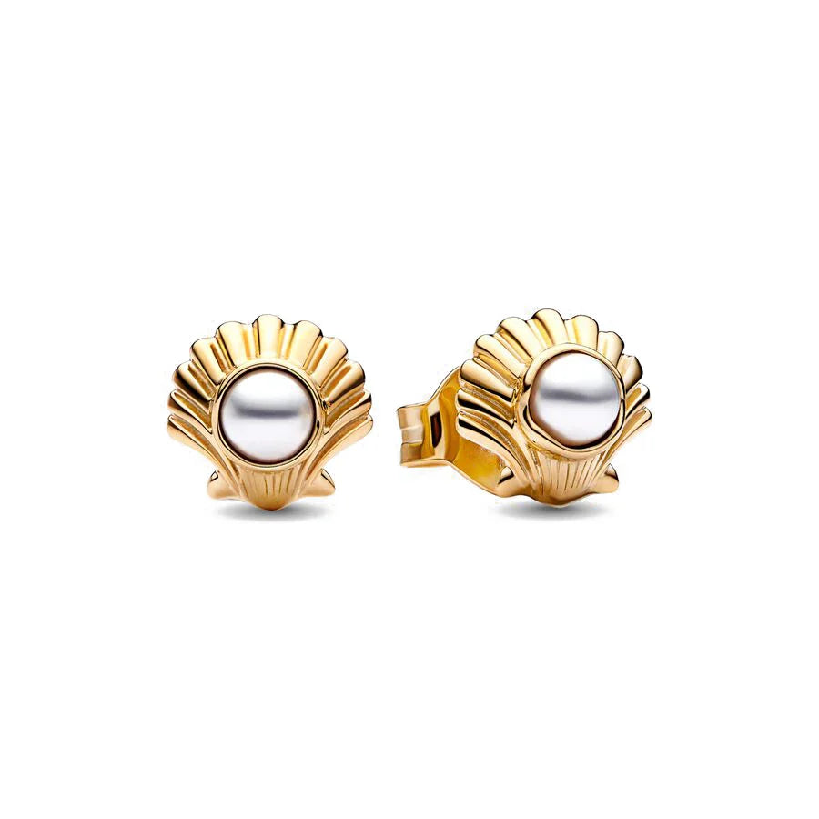 925 Silver Hoop Earrings with Shell and Heart Pendant | Fine Jewelry for Women