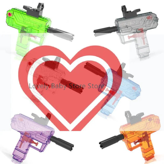 1Pcs Non Electric UZI Water Pistol | High Pressure Full Automatic Summer Beach Toy for Kids and Adults