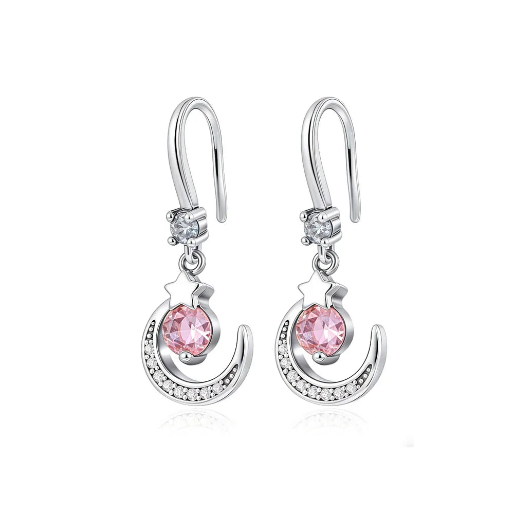 925 Silver Heart Butterfly Zircon Stud Earrings | Elegant Charm Jewelry Gift