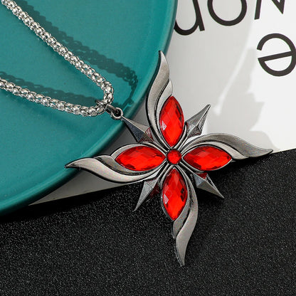 Arlecchino Gem Necklace | Cosplay Jewelry Gift for Fans