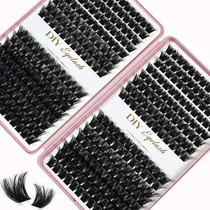 384pcs Cluster Lashes Mixed Tray | DIY Natural Look Eyelash Extension