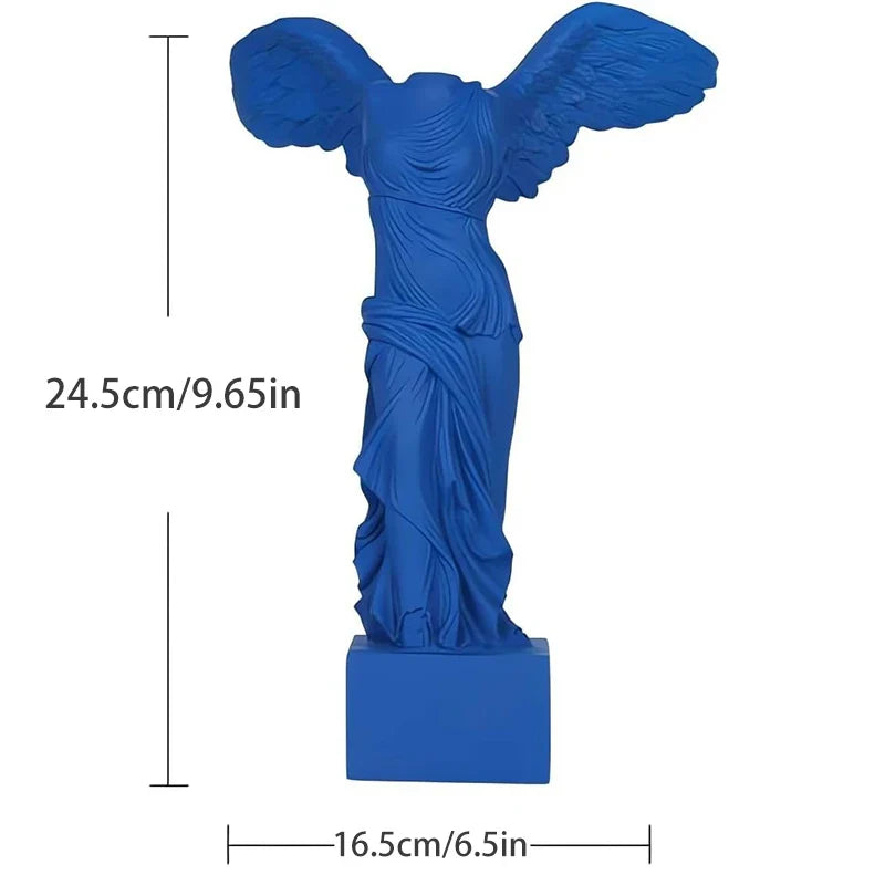 Estatua griega de resina, romana, del Louvre, Victoria Alada, figurita de diosa, escultura de ángel, decoración del hogar, sala de estar, adorno de oficina