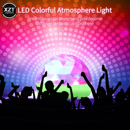 Mini USB RGB Car Atmosphere Light | Music Sync DJ Disco Lamp for Car Home Party